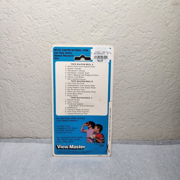 View-Master Vintage 3-D Tour Bryce Canyon Utah Reel 3 Pack New Sealed 1991 - Picture 3 of 4